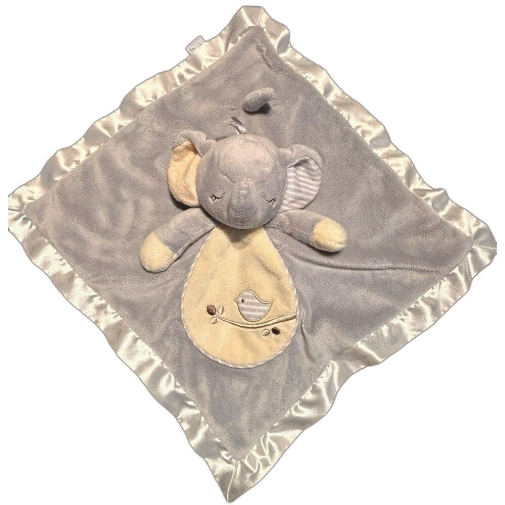 Douglas Baby Elephant Plush Lovey Security Blanket Super Soft‎ Satin Trim